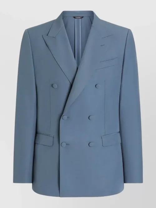 Dolce&Gabbana - double breasted jacket nylon silk lape
