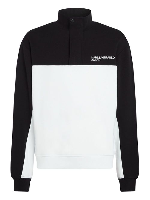 Karl Lagerfeld Jeans colour-block half-zip sweatshirt - Black