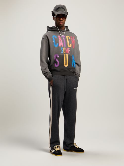 Classic Logo Knit Track Pants Man  Dark Grey
