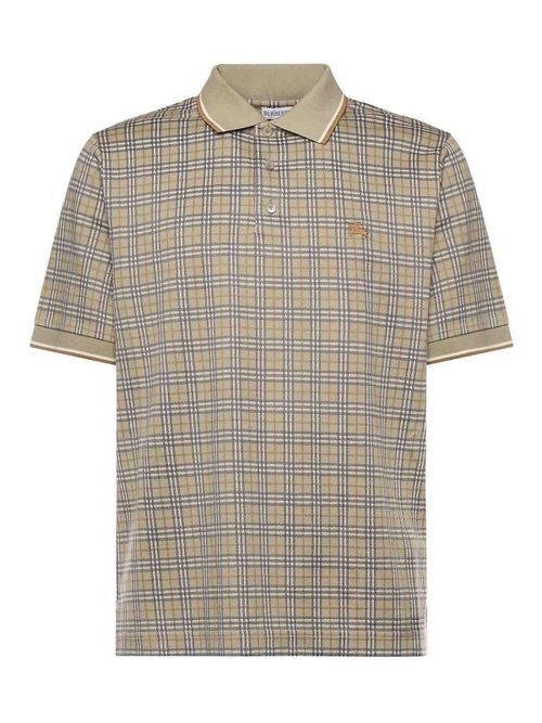 Check Cotton Blend Polo Shirt