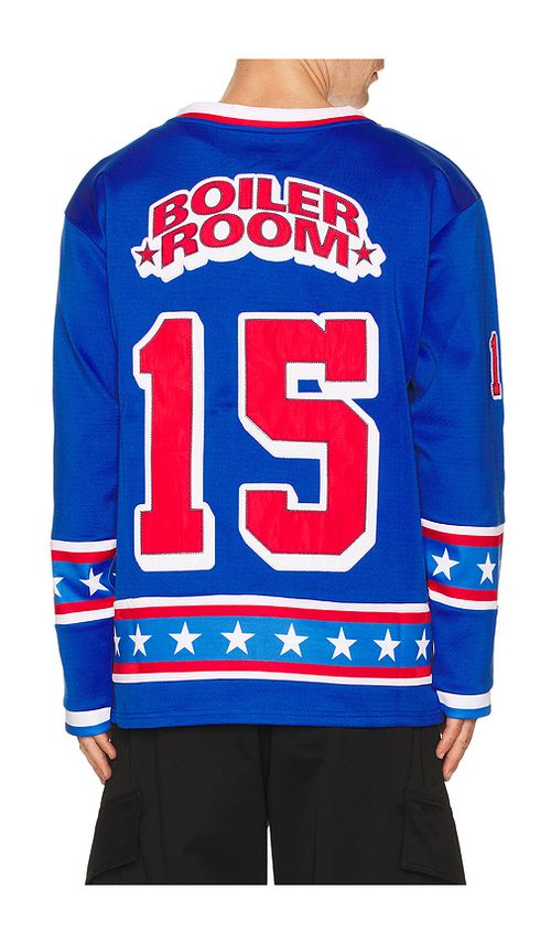 Boiler Room Hockey Jersey in Blue. - L also in M, S, XL/1X