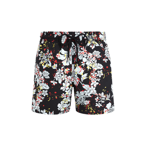 Men Swim Trunks Flower Splash - Vbq X Palm Angels - Swimming Trunk - Moorea - Black