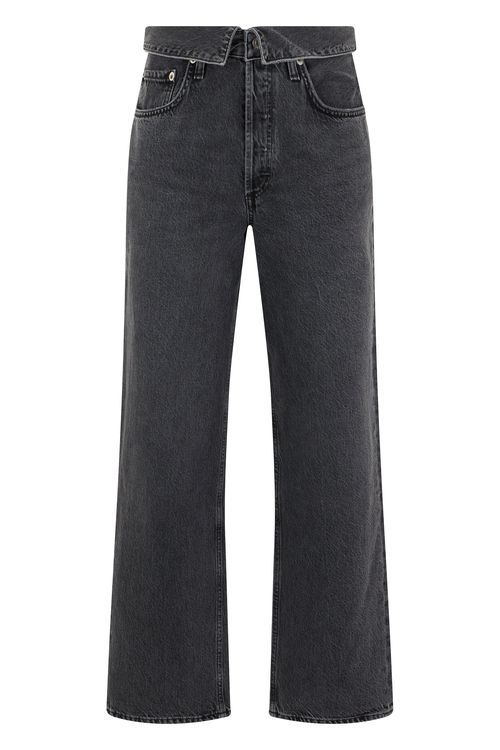 Straight Wide Cut Denim Pants