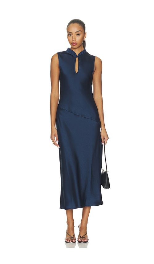 Elodie the Label North Satin Dress in Navy. XS. Also in