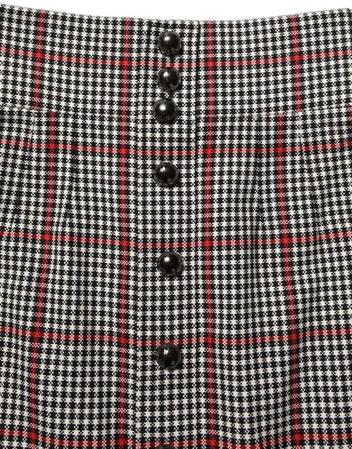 Checkered High-Waist A-Line Skirt — Gray