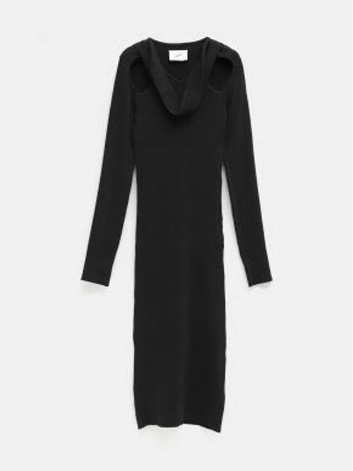 Cut-out knit dress - Black
