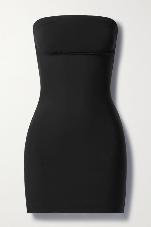 Two-faced Tech Strapless Stretch-jersey Slip - Black