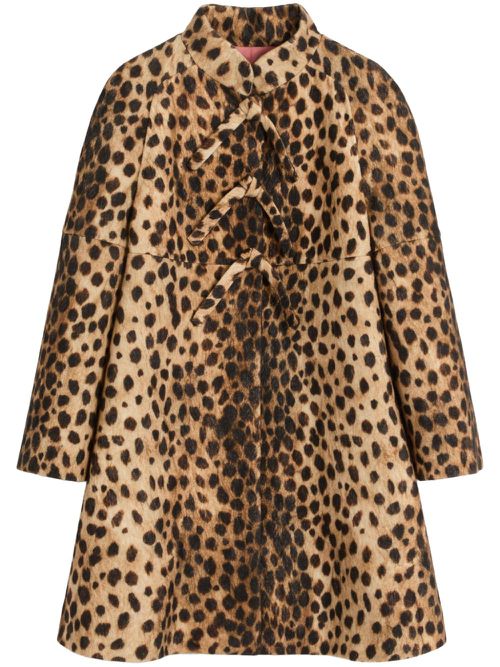 Jaguar Spots wool coat - Neutrals