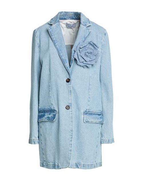 Woman Denim outerwear Blue Size 0 Cotton