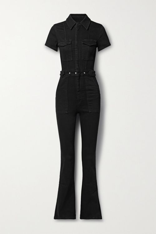 Fit For Success Stretch-denim Jumpsuit - Black