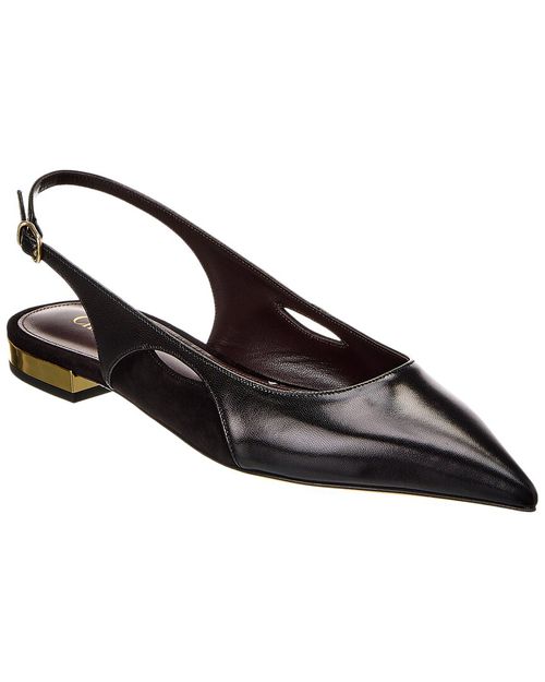 Saada Leather & Suede Slingback Flat