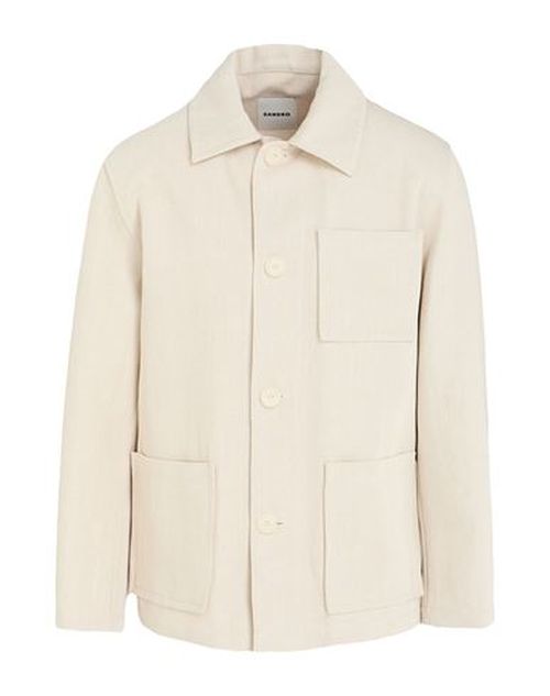 Man Jacket Beige Size S Cotton, Linen