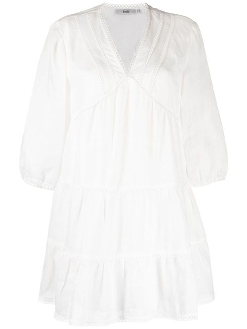 Flared short dress - White