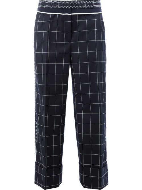 Checked tailored pants - Blue