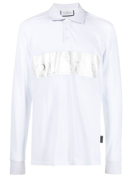 Logo-print polo shirt - White