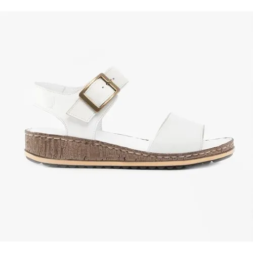 Women's Hush Puppies ELLIE Womens Leather Sandals White