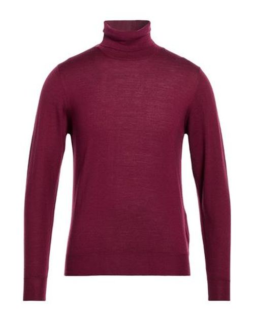 Man Turtleneck Garnet Size 44 Merino Wool