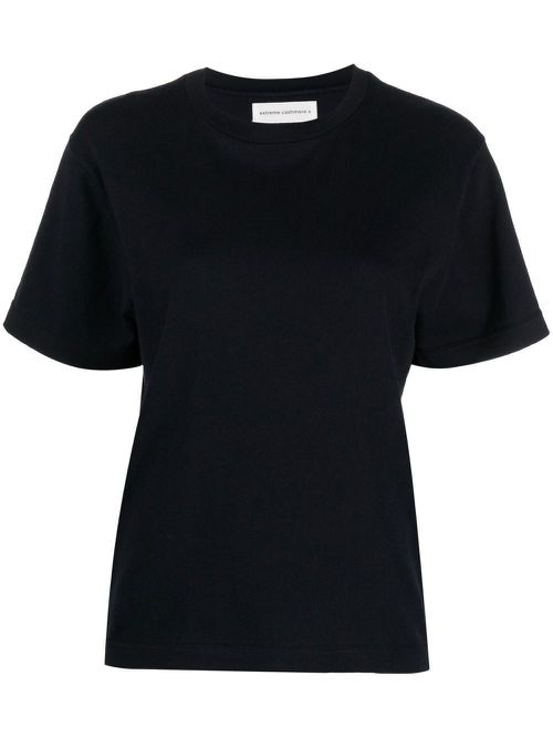 Short-sleeve cotton-blend T-shirt - Blue