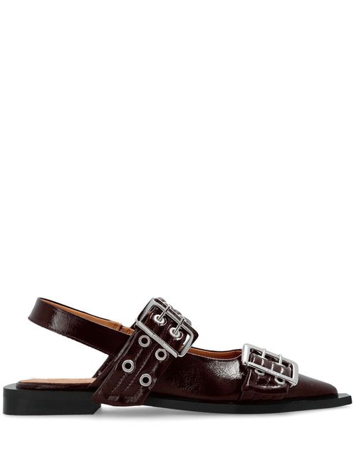 Buckle ballerina shoes - Red