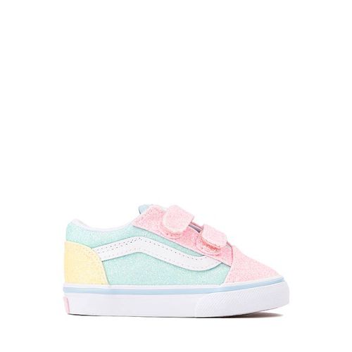 Vans Old Skool V Glitter Skate Shoe - Baby / Toddler - Pastel / Multicolor
