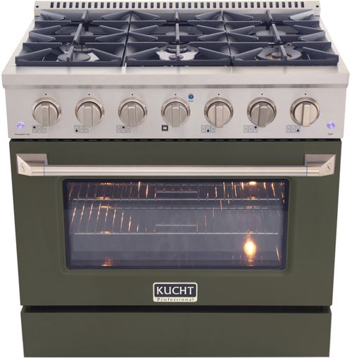 Kucht Professional 36" Dual Fuel Liquid Propane Range KDF362LPON