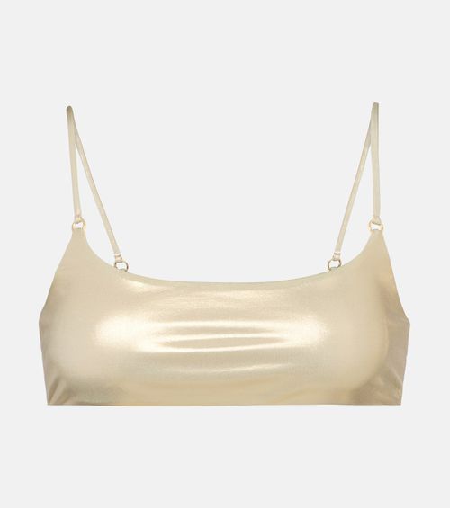 Hinge metallic bikini top