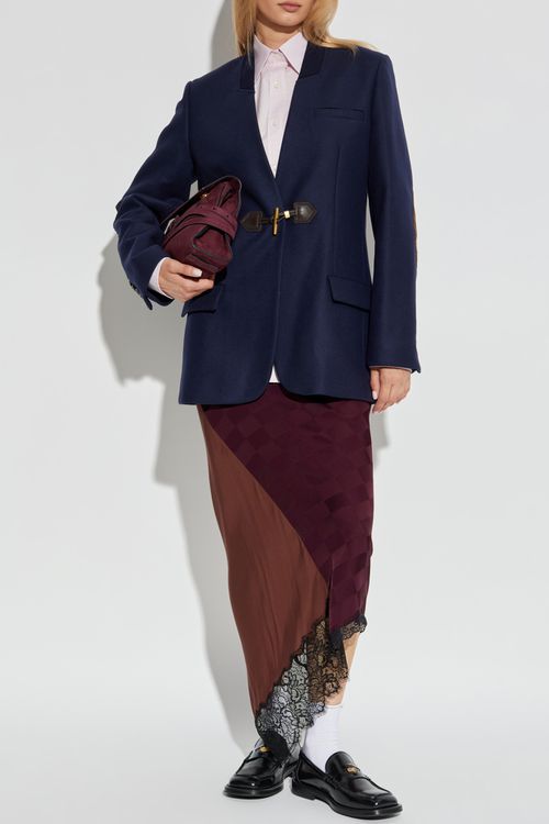 Wool Blazer, Women's, Navy Blue