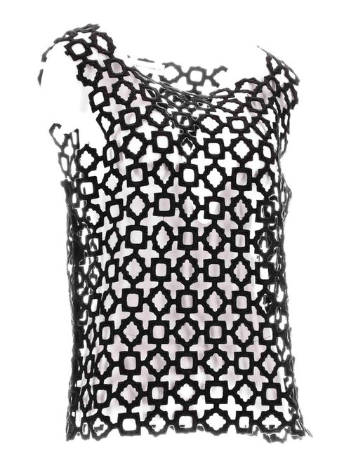 Carta Tank - Geometric Lace Embroidery