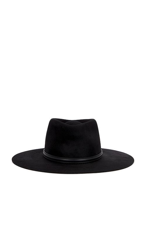 Janessa Leone Beck Fedora Hat in Black. - L also in