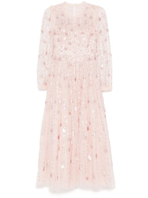 Shooting stars long-sleeved gown - Pink