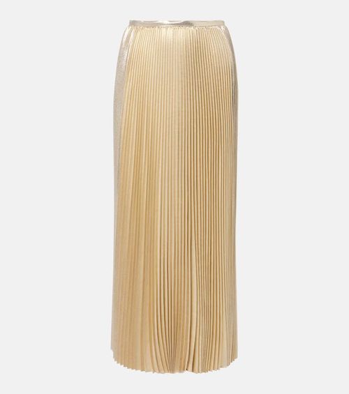 Essai silk-blend lamé midi skirt