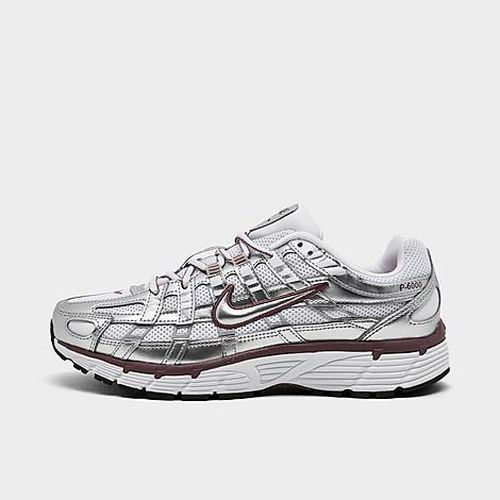 Women's P-6000 Casual Shoes in White/Metallic Silver/Black
