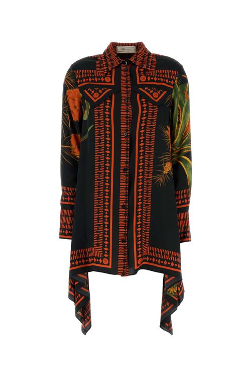 Fantasia Shirt Dress — Black