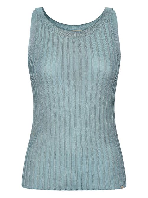 Ribbed tank top - Blue