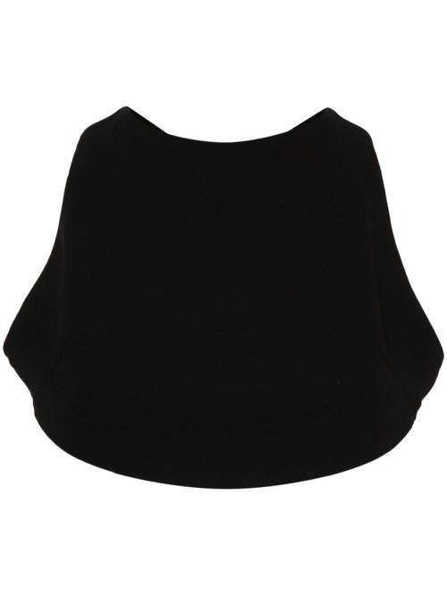 Sleeveless crop top - Black