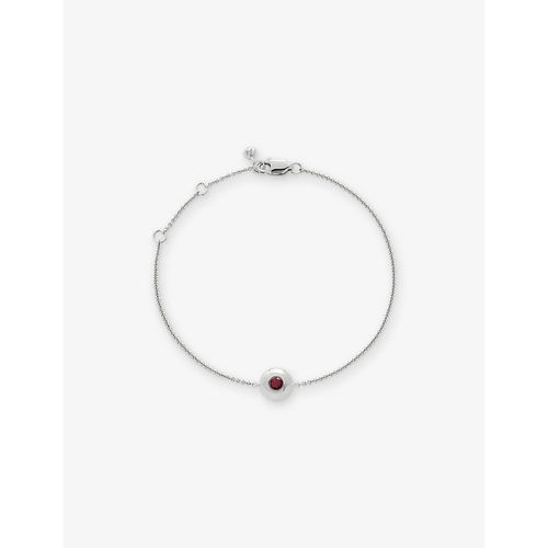 Womens July Birthstone Ruby and Sterling-Silver Bracelet