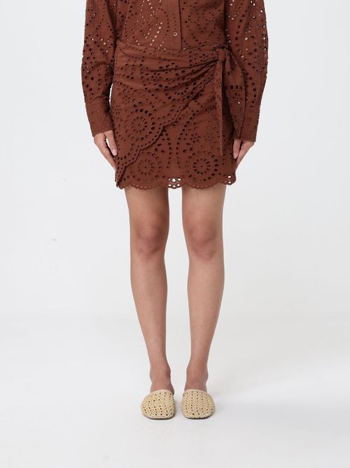 Skirt Woman color Brown