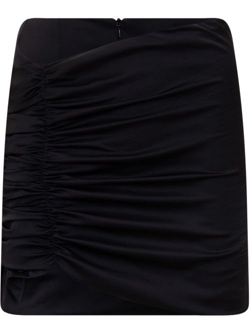 Draped mini skirt - Black