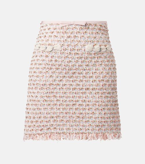 Embellished tweed miniskirt