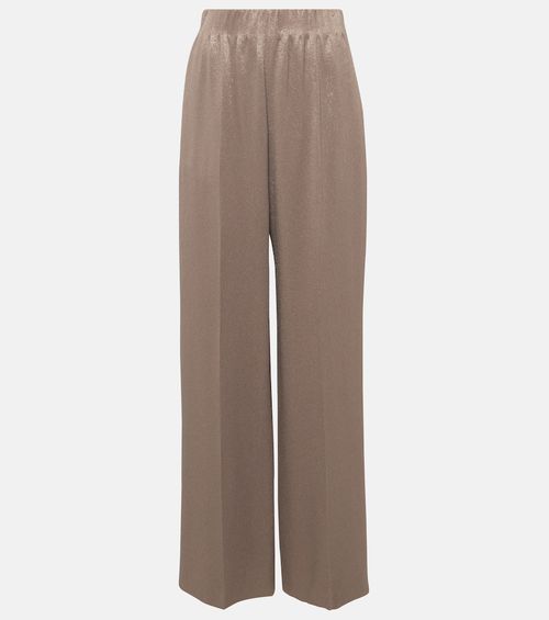 Maud high-rise metallic wide-leg pants