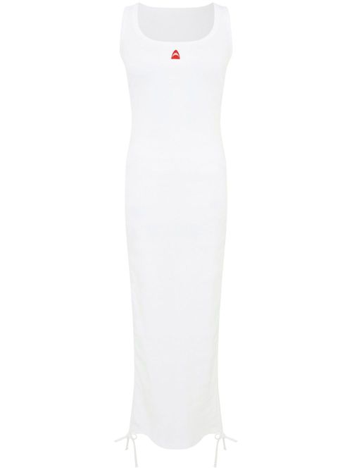 Ruched-detailing dress - White