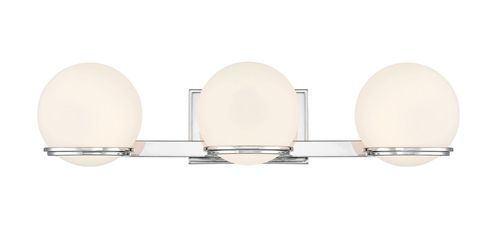 Chrome LED Bathroom Vanity Light from the Hollywood Nights Collection