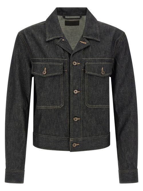 Cotton Denim Jacket — Blue