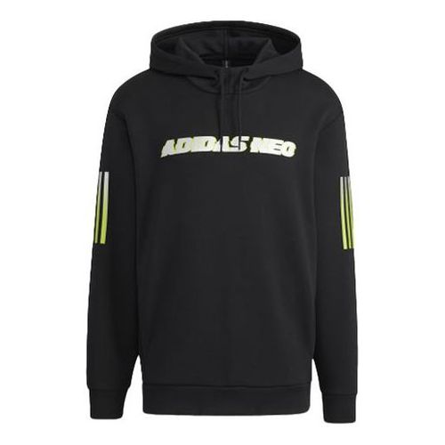 Men's neo Logo Printing Stripe Sports Loose Black