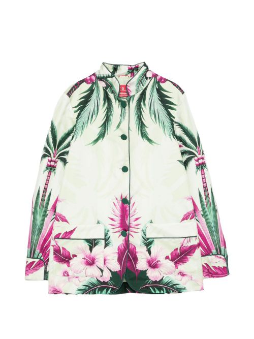 Printed silk jacket