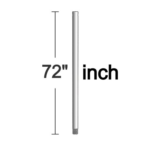 Monte Carlo 72" Downrod in Brushed Steel - DR72B