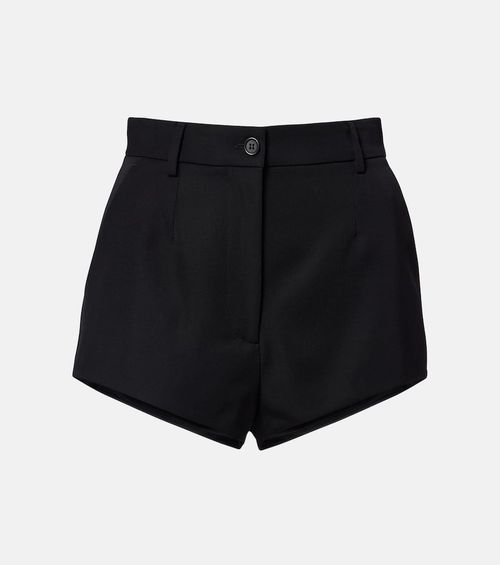 Virgin wool gabardine micro shorts
