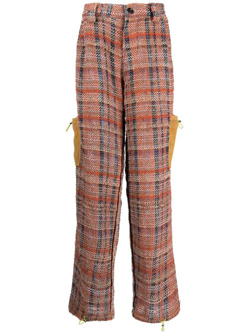 Whipstitch straight-leg trousers - Multicolour