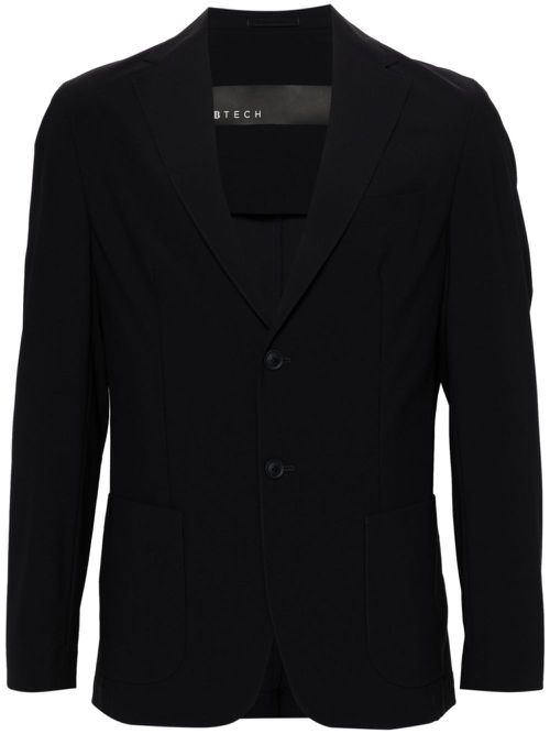 Logo-engraved buttons blazer - Blue