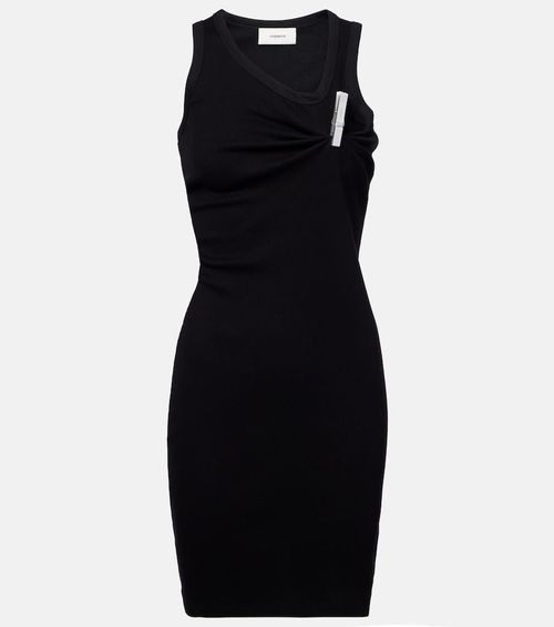 Washing Clip cotton jersey minidress